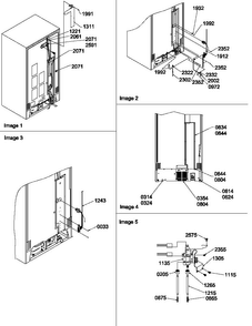 Cabinet Back Diagram and Parts List for SRDE528VW-P1320403WW  Amana Refrigerator