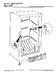 Freezer Compartment Diagram and Parts List for DF12H V5ZU3 Maytag Refrigerator