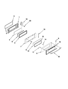 Upper Door Parts Diagram and Parts List for MGR6751BDS19  Maytag Range
