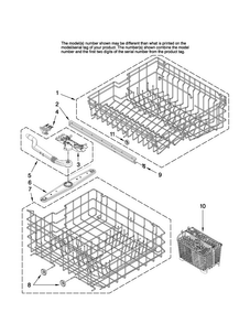 Upper And Lower Rack Parts Diagram and Parts List for MDBH945AWB42  Maytag Dishwasher