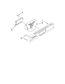 Control Panel And Latch Parts Diagram and Parts List for JDB3600AWS3  Jenn-Air Dishwasher