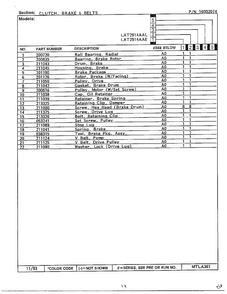 Clutch, Brake And Belts Page 2 Diagram and Parts List for 6329  Maytag Washer