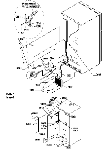 Cabinet Back Diagram and Parts List for TS19TE-P1306301WE  Amana Refrigerator