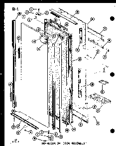Refrigerator Door Assembly Diagram and Parts List for SRI19F-1-A-P75400-6WA  Amana Refrigerator