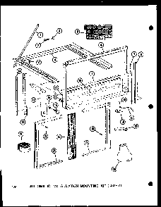 Automatic Installtion Mounting Kit Diagram and Parts List for 10-2NM P54974-2R Amana Air Conditioner