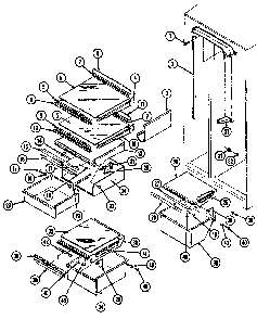 Shelves & Accessories Diagram and Parts List for RSW2200CAL DM31B Maytag Refrigerator