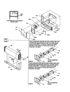 Evaporator/evaporator Fan Motor Diagram and Parts List for TN21V2C-P1315907WC  Amana Refrigerator