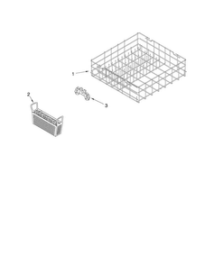 Lower Rack Parts Diagram and Parts List for CDB7000AWS1  Magic Chef Dishwasher