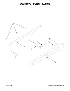 Control Panel Parts Diagram and Parts List for JMDFS30HL02  Jenn-Air Microwave