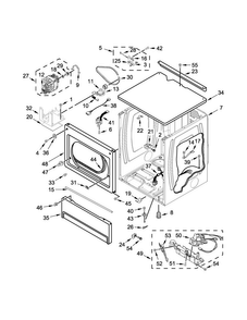 Upper Cabinet And Front Panel Parts Diagram and Parts List for MLG27PDBXW0  Maytag Dryer