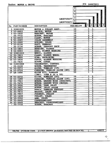 Motor And Drive Page 2 Diagram and Parts List for LNC-8759A77  Maytag Dryer