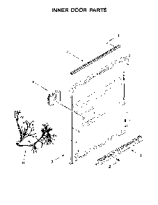 Inner Door Parts Diagram and Parts List for 66514813N612  Kenmore Dishwasher