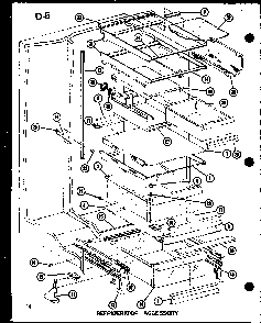 Refrigerator Accessory Diagram and Parts List for SLDI22F-1-P75400-14W  Amana Refrigerator