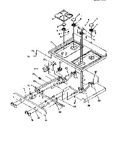 Main Top Diagram and Parts List for ARG7301W-P1143328NW  Amana Range