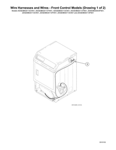 Wire Harnesses/Wires  Front Control Diagram and Parts List for ADGE9BSS113TN01  Speed Queen Dryer