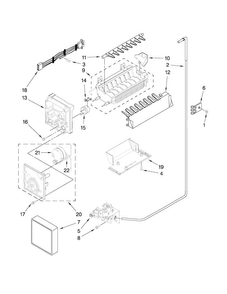 Icemaker Parts Diagram and Parts List for JCB2585WES01  Jenn-Air Refrigerator