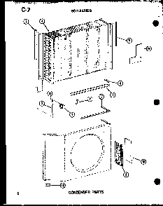 Condenser Parts Diagram and Parts List for ES624-3R P67119-1R Amana Air Conditioner
