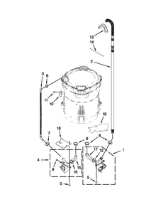 Pump Parts Diagram and Parts List for 7MMVWB950AG0  Maytag Washer