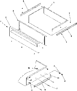 Storage Drawer Diagram and Parts List for ARTSC8650E-P1130660NE  Amana Range