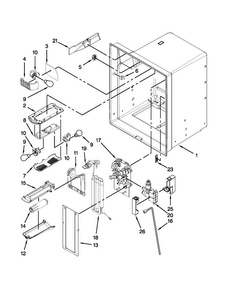 Refrigerator Liner Parts Diagram and Parts List for JFI2089WTS7  Jenn-Air Refrigerator