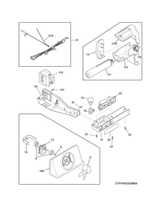 Controls Diagram and Parts List for CRSS262QW2  Crosley Refrigerator