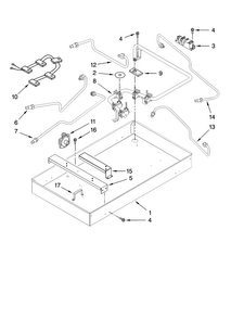 Burner Box, Gas Valves, And Switches, Optional Parts Diagram and Parts List for MGC4436BDC11  Maytag Cooktop