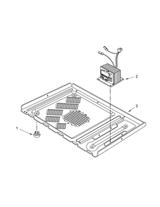 Base Plate And Convection Parts Diagram and Parts List for AMC2206BAB00  Amana Microwave