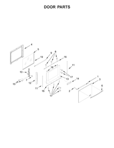 Door Parts Diagram and Parts List for JGS1450FS0  Jenn-Air Range