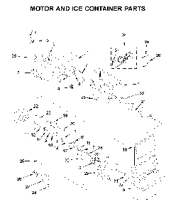 Motor And Ice Container Parts Diagram and Parts List for 1064651759714  Kenmore Refrigerator