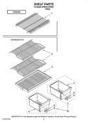 SHELF PARTS, OPTIONAL PARTS (NOT INCLUDED) Diagram and Parts List for MTB1551VEW00  Maytag Refrigerator