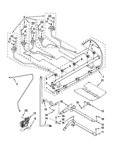 Manifold Parts Diagram and Parts List for MGR8880AB0  Maytag Range