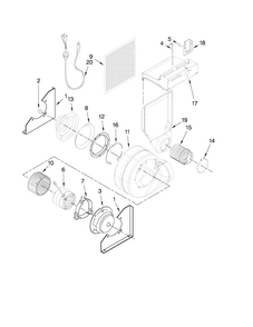 Blower Unit Parts Diagram and Parts List for JDS9860BDB21  Jenn-Air Range