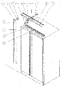 Bi7 Trim Kit Assembly Diagram and Parts List for SX120J-P7870122W  Amana Refrigerator