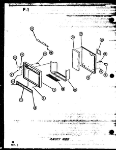 Cavity Assy Diagram and Parts List for SRI19E-1-C-P74870-16WC  Amana Refrigerator