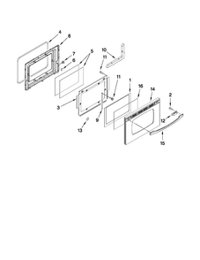 Door Parts Diagram and Parts List for MES5875BCS20  Maytag Range