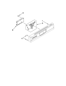 Control Panel And Latch Parts Diagram and Parts List for JDB3200AWS4  Jenn-Air Dishwasher