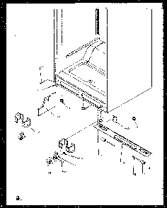Lower Cabinet Parts Diagram and Parts List for TS18RBW-P1158407WW  Amana Refrigerator
