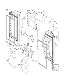 Refrigerator Door Parts Diagram and Parts List for MFT2976AEW03  Maytag Refrigerator
