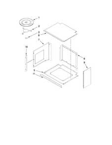 Top Support And Turntable Parts Diagram and Parts List for JMW2427WS02  Jenn-Air Microwave