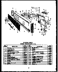 Section 7 Diagram and Parts List for DCR-225-1C-OK  Caloric Dishwasher
