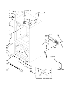 Cabinet Parts Diagram and Parts List for AFI2538AEB4  Amana Refrigerator