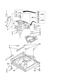 Machine Base Parts Diagram and Parts List for 4KMTW5955TW1  Maytag Washer