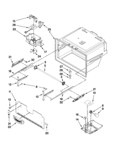 Freezer Liner Parts Diagram and Parts List for JFI2089WTS3  Jenn-Air Refrigerator