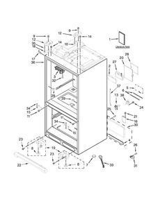 Part Location Diagram of W10807590 Whirlpool Electric Control Board