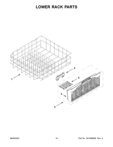 Lower Rack Parts Diagram and Parts List for MDTS4224PZ0  Maytag Dishwasher