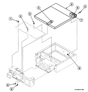 Cabinet Top Diagram and Parts List for SSE107LF1724  Speed Queen Dryer