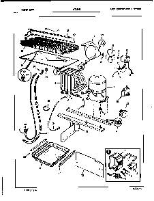 Unit Compartment & System Diagram and Parts List for NT19H8C 7A56B Admiral Refrigerator