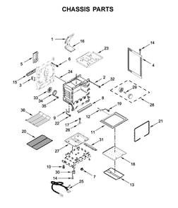 Chassis Parts Diagram and Parts List for MGR8800FZ1  Maytag Range
