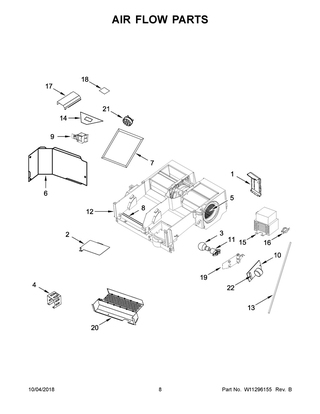 Air Flow Parts Diagram and Parts List for MMV4205FB6  Maytag Microwave