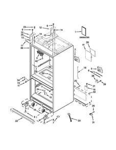 Cabinet Parts Diagram and Parts List for 7MF2976AEM02  Maytag Refrigerator